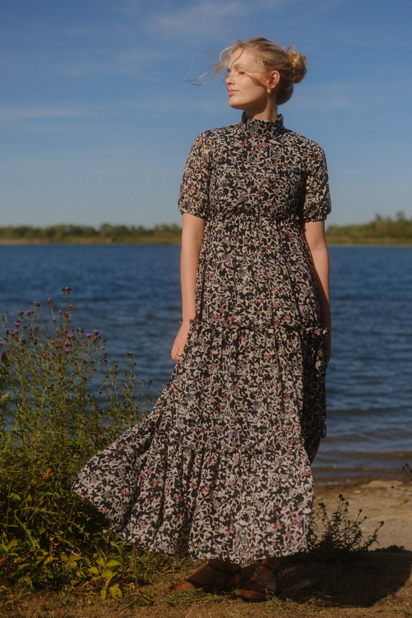 Black Tiered Maxi Dress (KS-002)