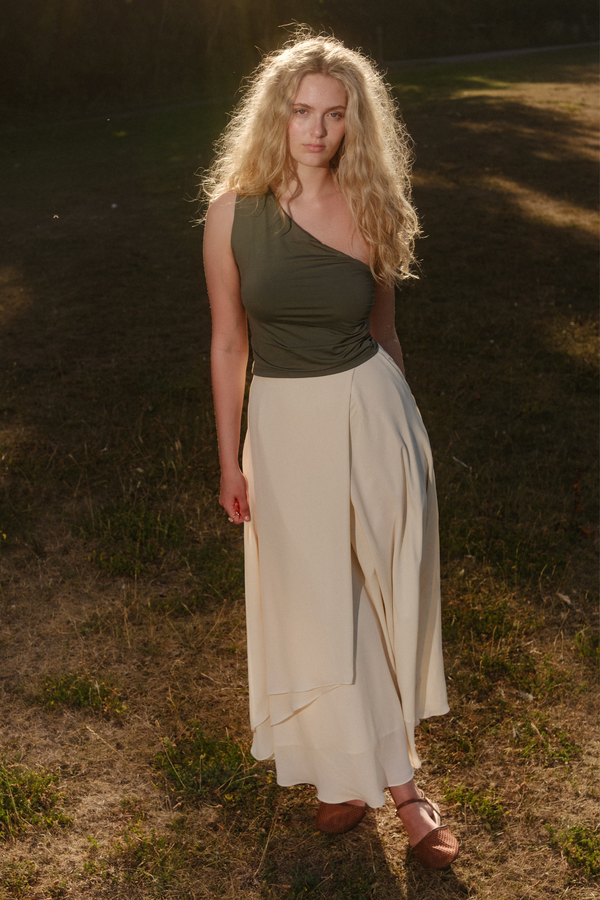 Beige Layered Skirt (KS-004)