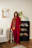 Maroon Silk Scarf (KS-038)
