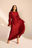 ROUGE Pleated Maxi Dress