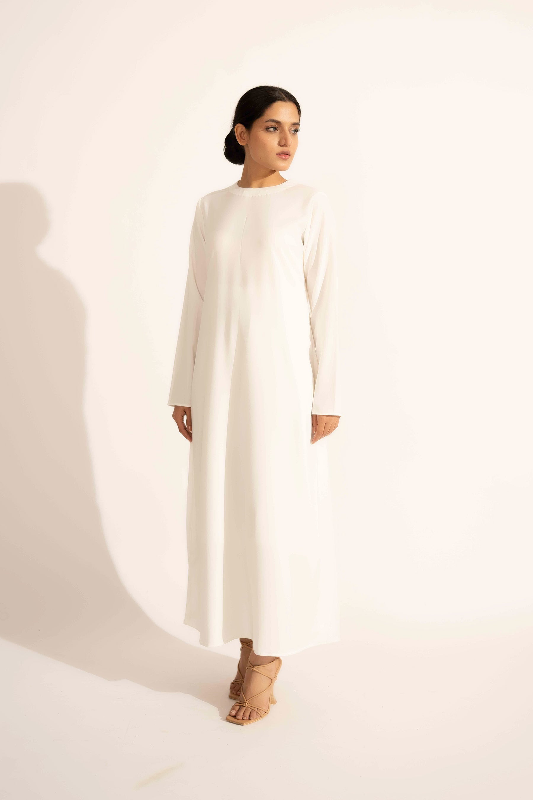 MONET Maxi Slip Dress - White
